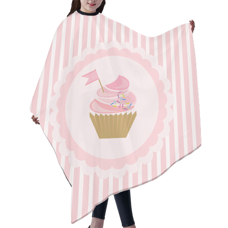 Personality  Background With Cupcake Hair Cutting Cape