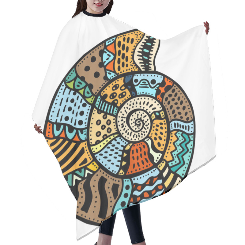 Personality  Seashell Line Art Hair Cutting Cape