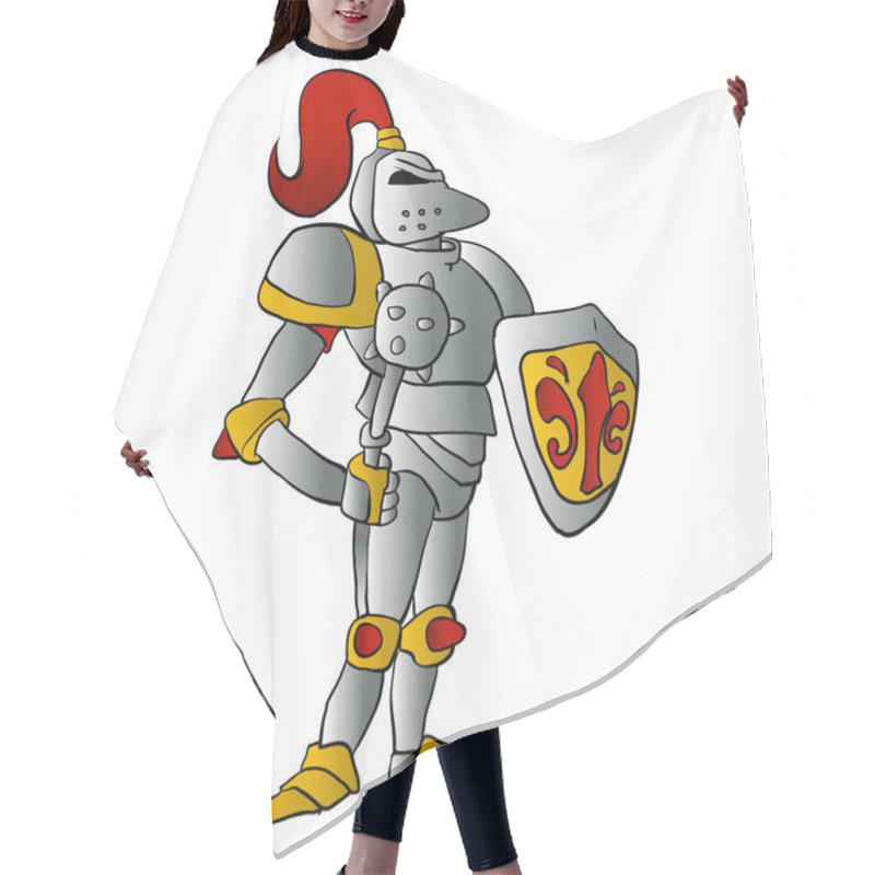 Personality  Cartoon Knight.Vector Illustration   Hair Cutting Cape