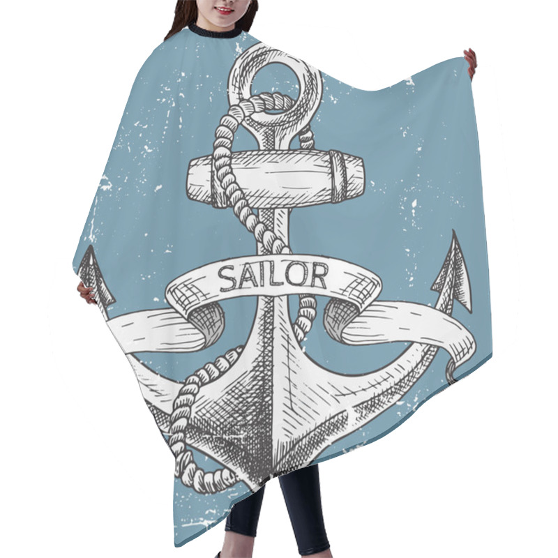 Personality  Items On The Marine Theme. Hair Cutting Cape