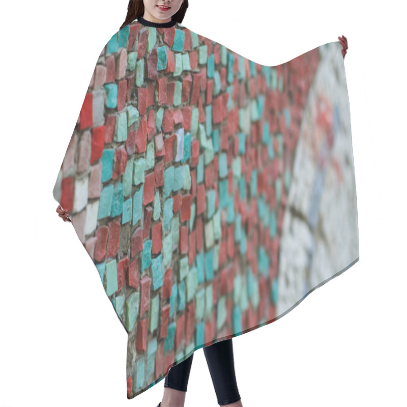 Personality  Mosaic Wall Texture Hair Cutting Cape