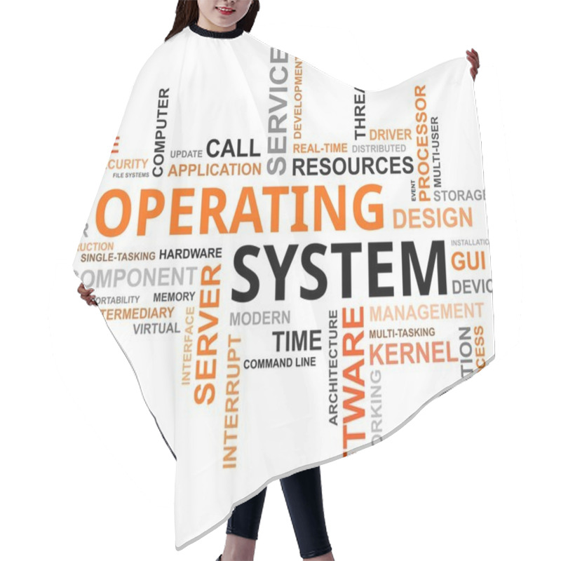 Personality  Word Cloud - Operating System Hair Cutting Cape