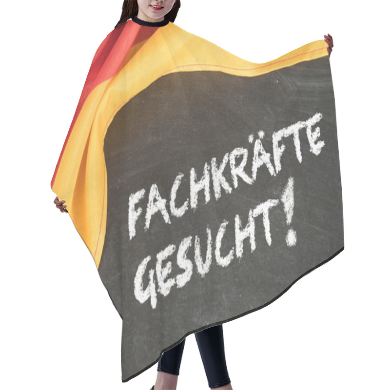 Personality  Flag Of Germany, Chalk Board And Text Professionals Wanted Hair Cutting Cape