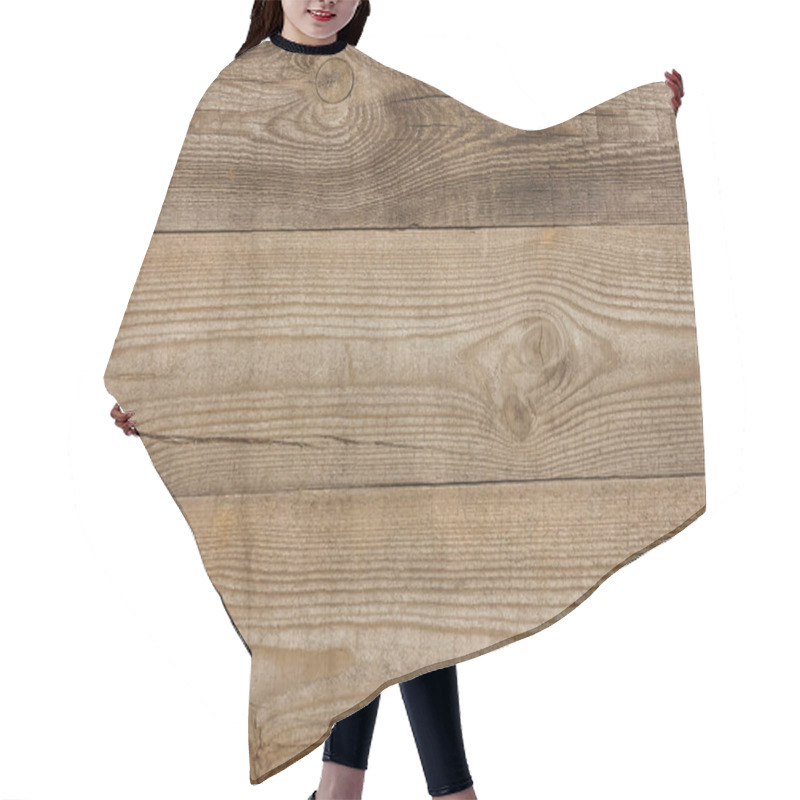 Personality  Full Frame Image Of Brown Wooden Background Hair Cutting Cape