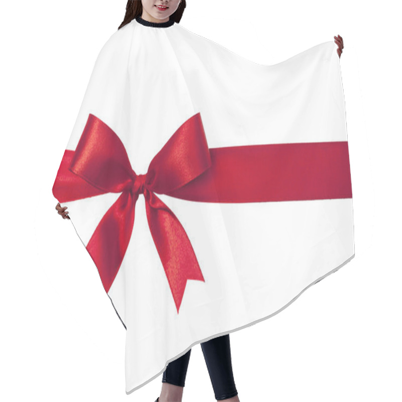 Personality  Red Ribbon Hair Cutting Cape