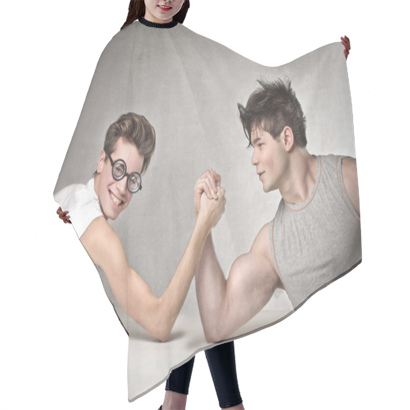 Personality  Arm Wrestling Hair Cutting Cape