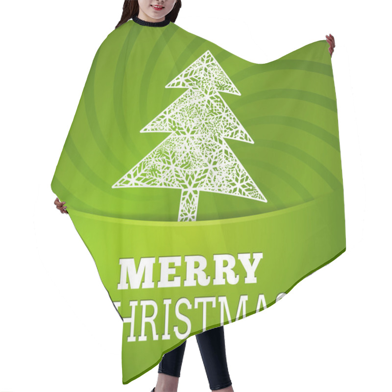 Personality  Vector Christmas Sree Snowflake Background Poster Hair Cutting Cape