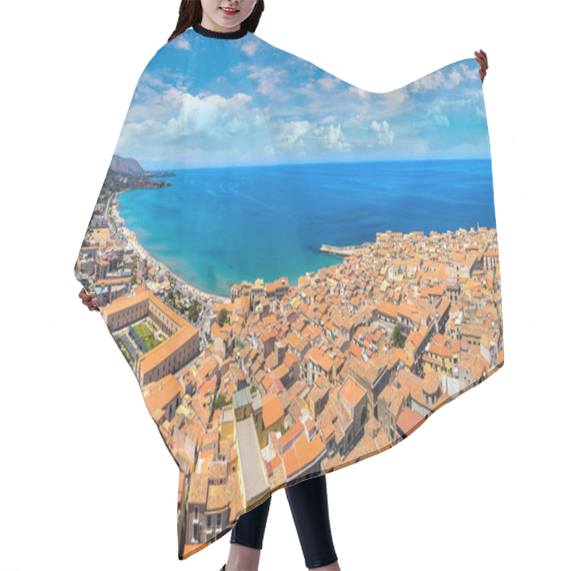 Personality  Cefalu And Cathedral In Sicily Hair Cutting Cape