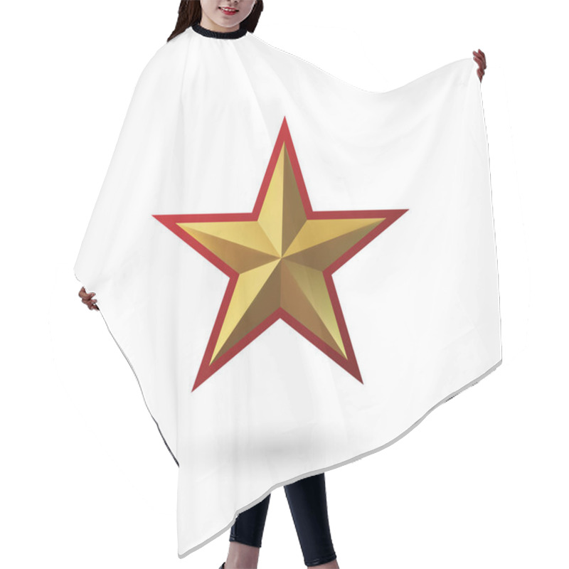 Personality  Vector Golden Star. Hair Cutting Cape