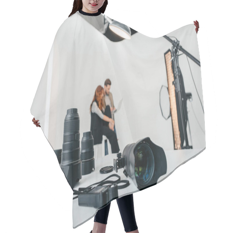 Personality  Digital Photo Camera And Lenses  Hair Cutting Cape