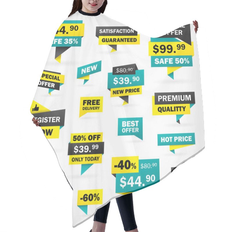 Personality  Set Price Labels Hair Cutting Cape