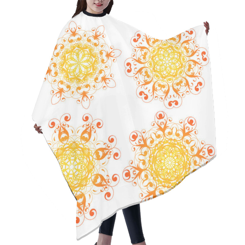 Personality  Floral And Ornamental Elements Hair Cutting Cape