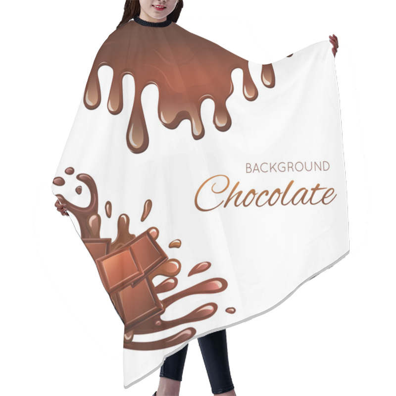 Personality  Milk Chocolate Bar And Splashes Hair Cutting Cape