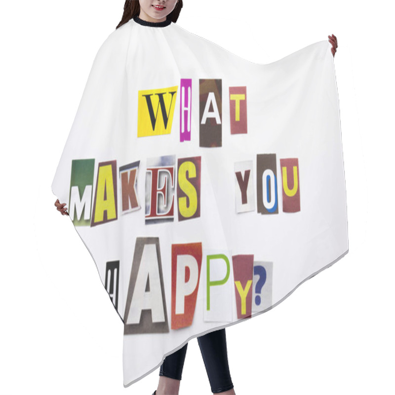 Personality  A Word Writing Text Showing Concept Of What Makes You Happy Made Of Different Magazine Newspaper Letter For Business Case On The White Background With Copy Space Hair Cutting Cape