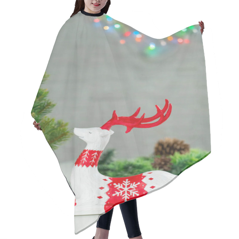 Personality  New Year's Decor.Christmas Background. Christmas Mood. Hair Cutting Cape