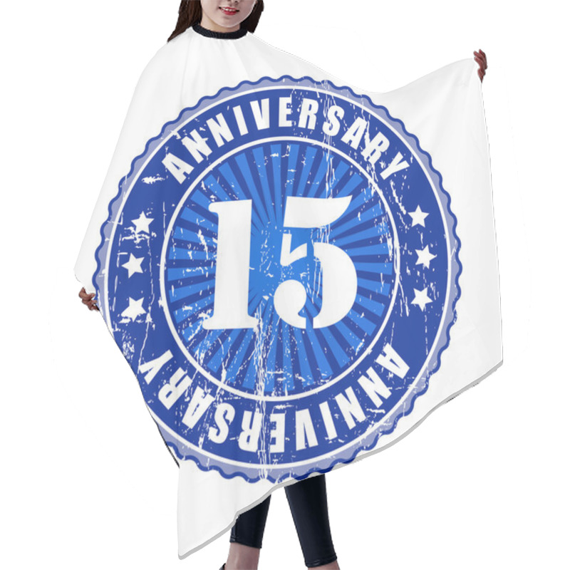 Personality  15 Years Anniversary Stamp. Hair Cutting Cape