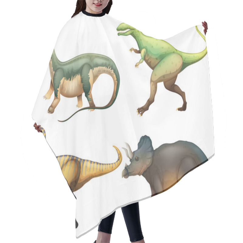 Personality  Four Dinosaurs Hair Cutting Cape