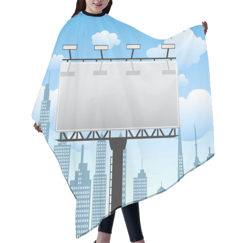 Personality  Billboard In City,Vector Illustration Hair Cutting Cape