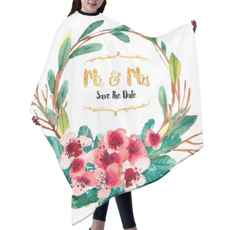 Personality  Collection Of Painted Flowers Hair Cutting Cape