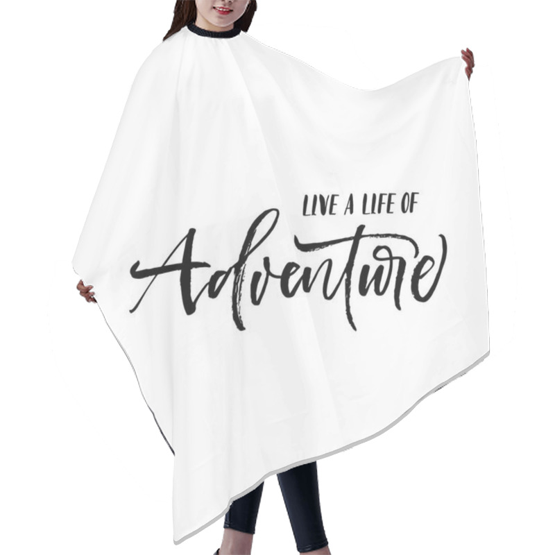 Personality  Live A Life Of Adventure Postcard.  Hair Cutting Cape