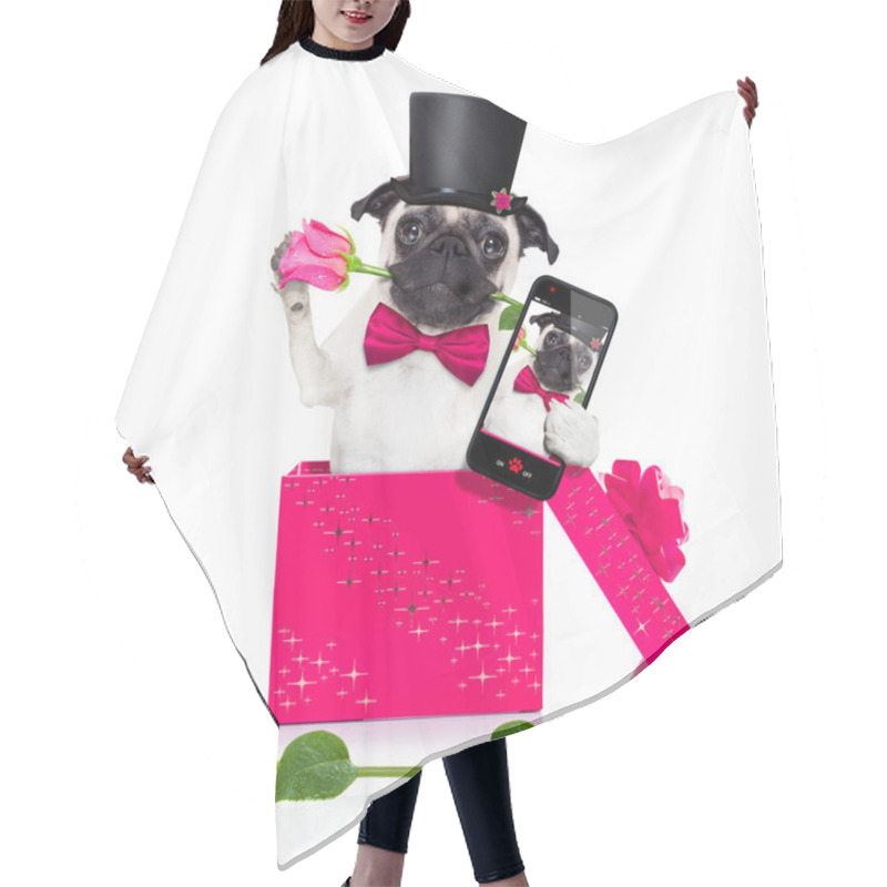 Personality  Valentines Love Sick Dog Hair Cutting Cape