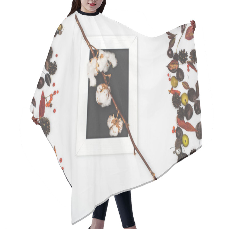 Personality  Cotton Flowers In Frame Hair Cutting Cape