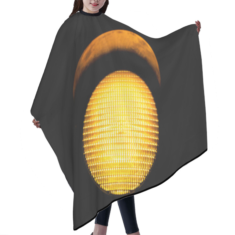 Personality  Yellow Traffic Light Hair Cutting Cape