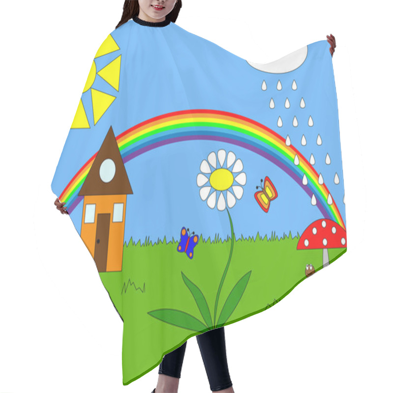 Personality  Child's Drawing Hair Cutting Cape