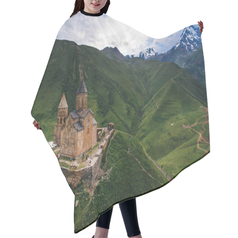 Personality  Old Castle In Green Mountains Hair Cutting Cape