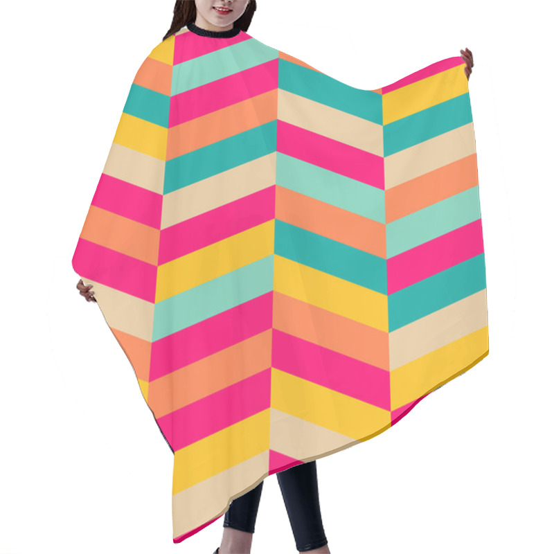 Personality  Retro Herring-bone Seamless Pattern Hair Cutting Cape