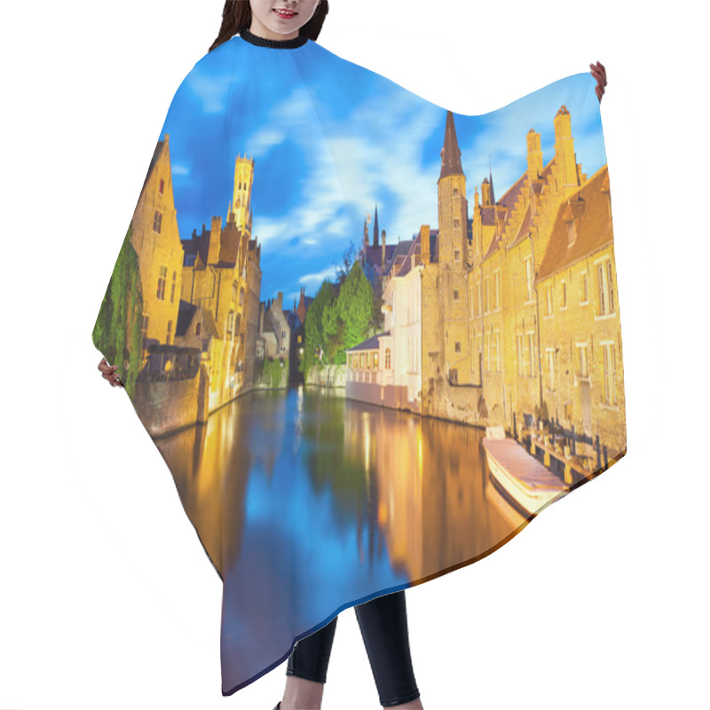 Personality  Famous View Of Bruges At Night Hair Cutting Cape