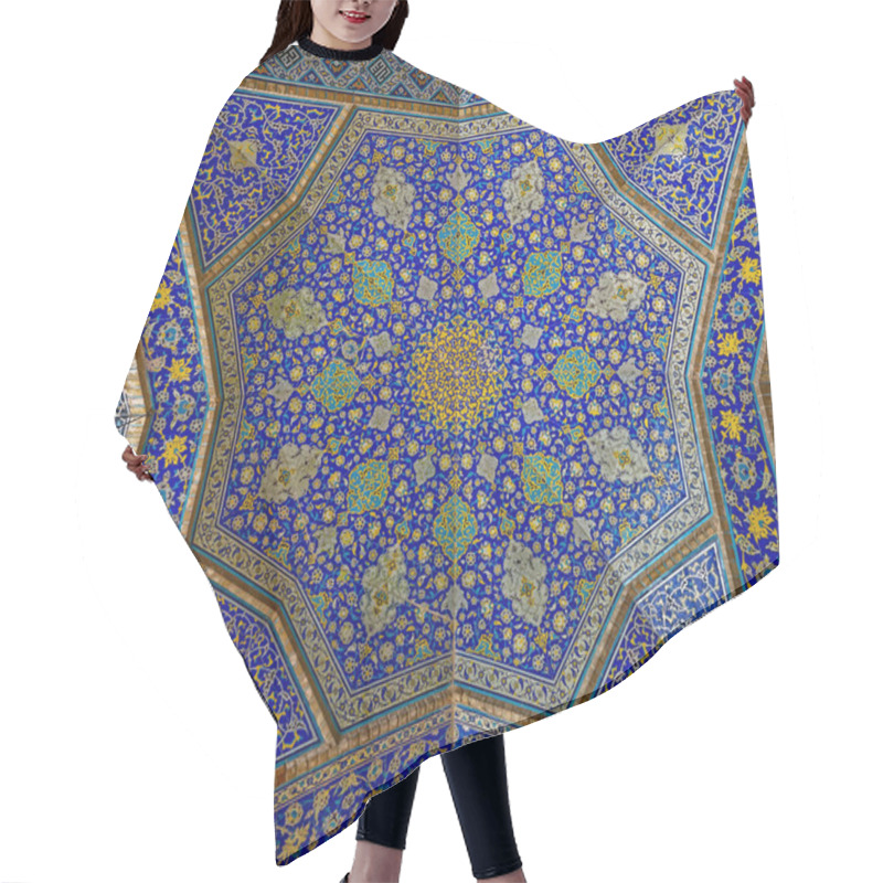 Personality  Isfahan Shah Mosque Ceiling Hair Cutting Cape