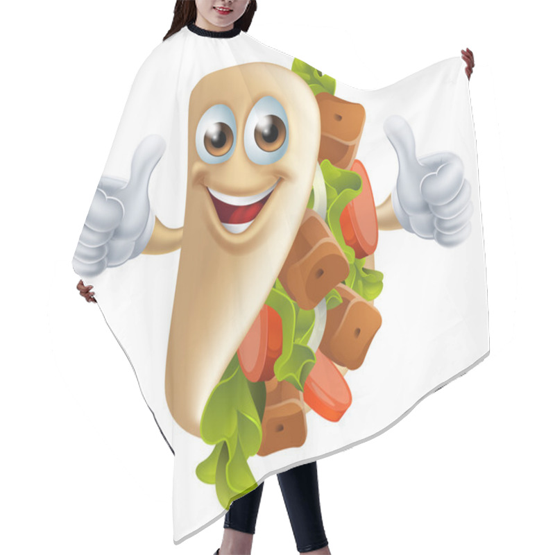 Personality  Cartoon Kebab Man Hair Cutting Cape