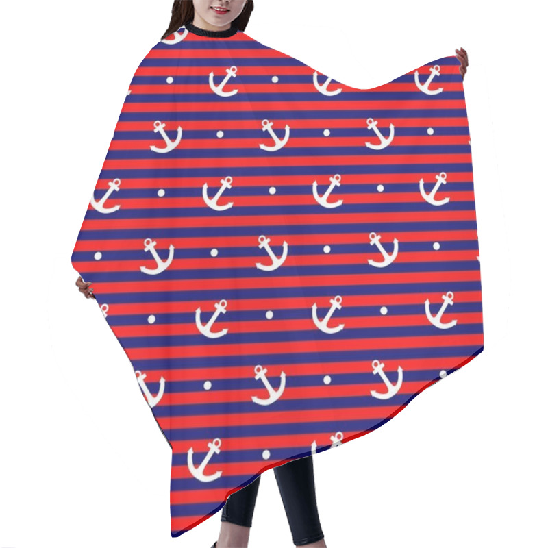 Personality  Tile Sailor Vector Pattern Hair Cutting Cape