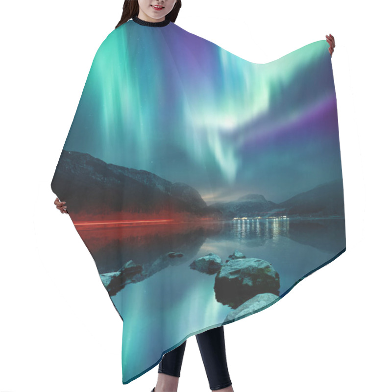 Personality  Northern Lights (aurora Borealis) Hair Cutting Cape