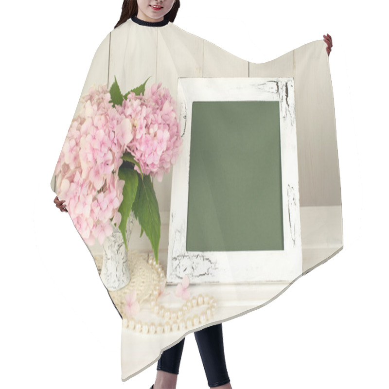 Personality  Hortense In Retro Vase And Photo Frame In Shabby Chic Style. Hair Cutting Cape