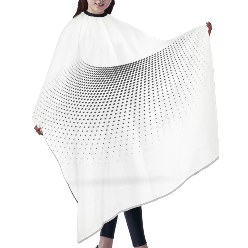 Personality  Vector Halftone Dots. Hair Cutting Cape