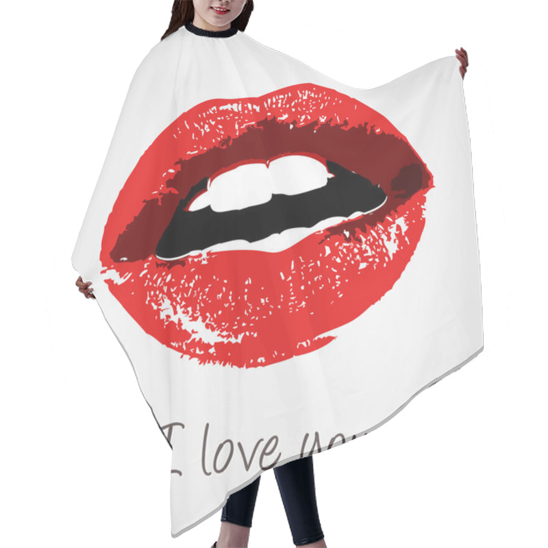 Personality  Love Kiss Hair Cutting Cape