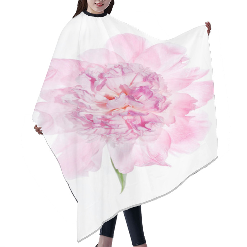 Personality  Pink Peony Flower Hair Cutting Cape