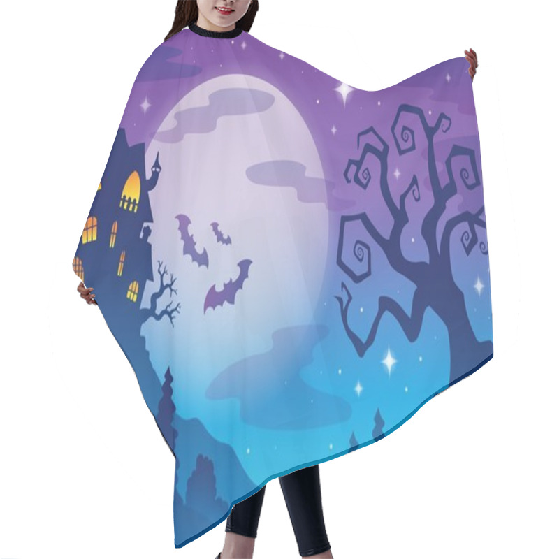 Personality  Halloween Topic Background 1 Hair Cutting Cape