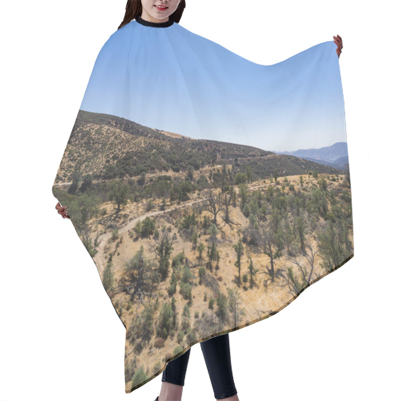 Personality  Hillside Road In San Gabriel Mountains Hair Cutting Cape