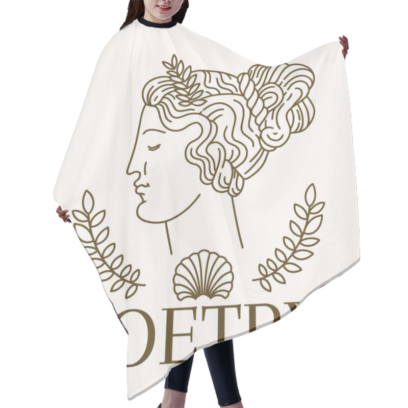 Personality  Poetry. Vector Placard With Hand Drawn Illustration Isolated. Creative Artwork. Template For Card, Poster, Banner, Print For T-shirt, Pin, Badge, Patch. Hair Cutting Cape