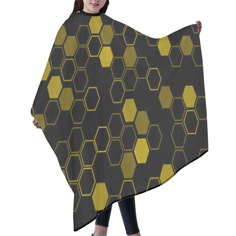 Personality  Abstract Bee Hive Background , Abstract Hexagon Background Hair Cutting Cape