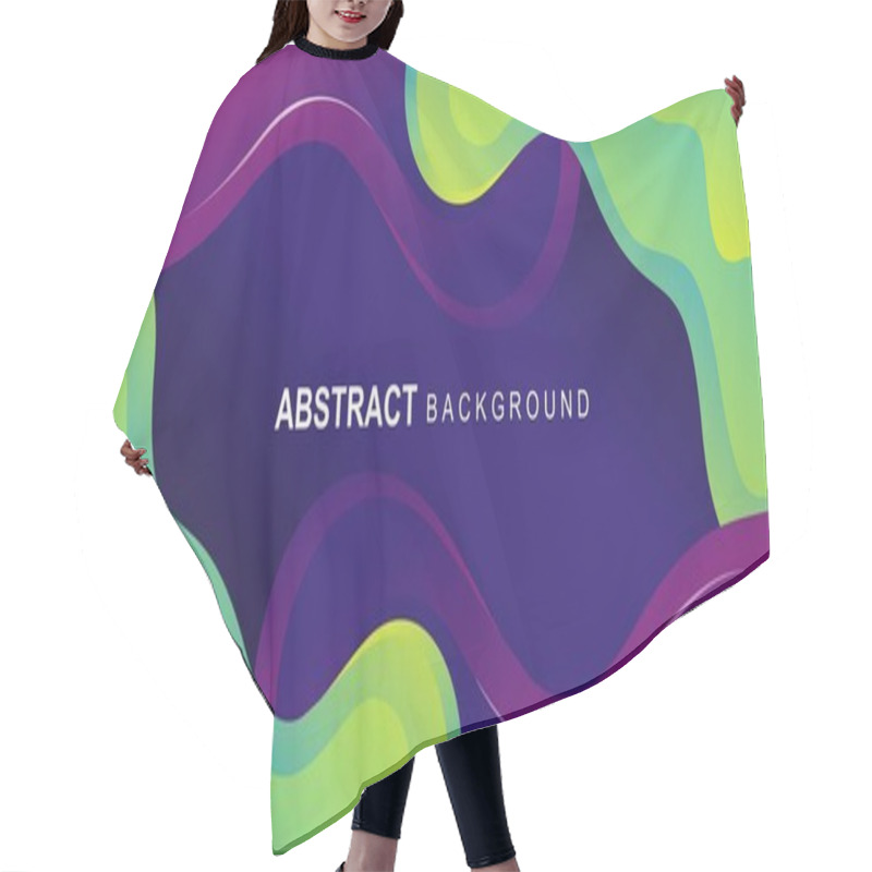 Personality  Wavy Abstract Banner Background Design Vector Hair Cutting Cape