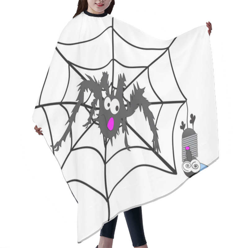 Personality  Spider And Fly Hair Cutting Cape