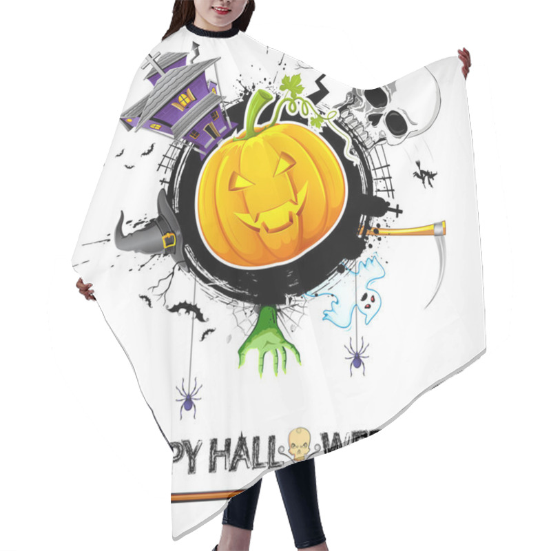 Personality  Halloween Card Hair Cutting Cape