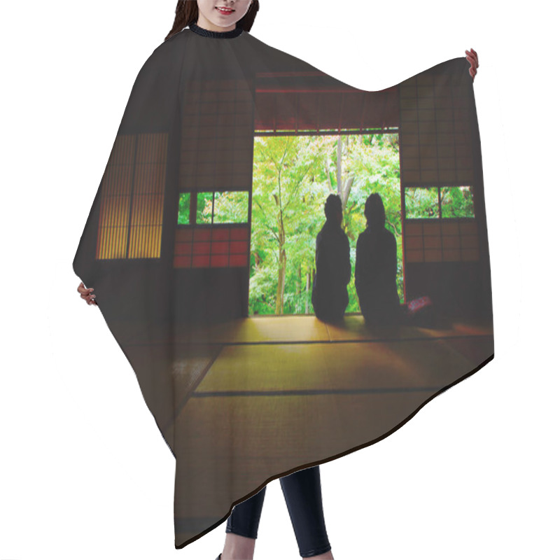 Personality  2 People To Sit On The Veranda Of A Japanese House Hair Cutting Cape