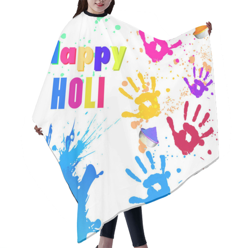 Personality  Print Happy Holi Colourful Background Hair Cutting Cape