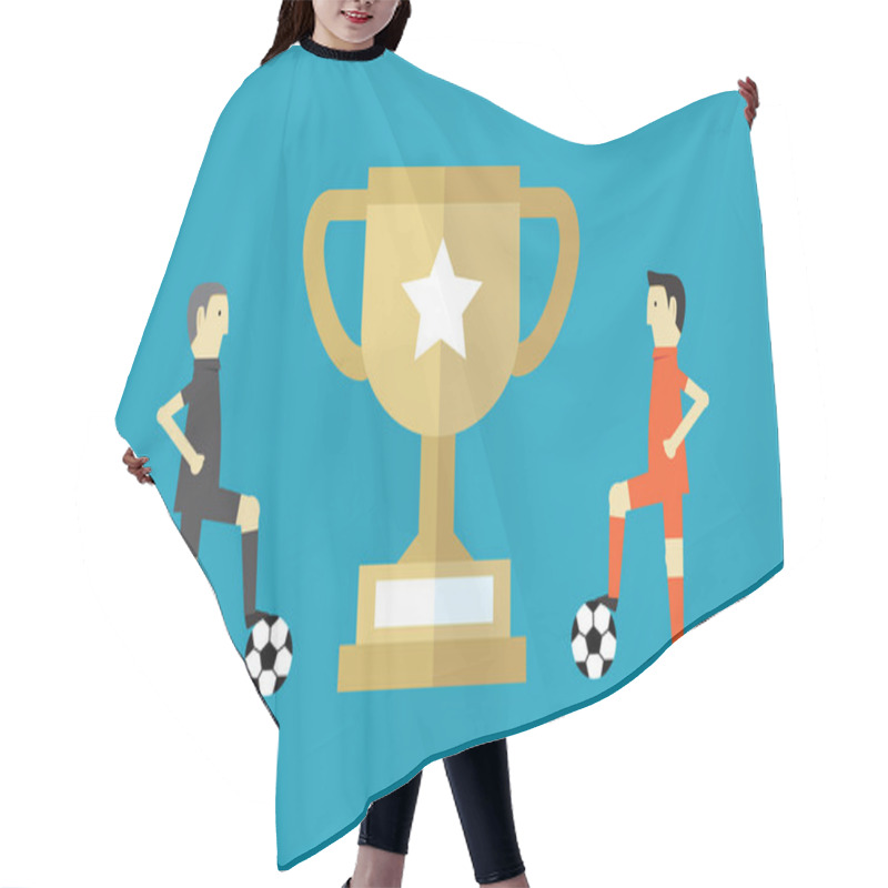 Personality  Soccer Trophy Champions Cup Competition Hair Cutting Cape