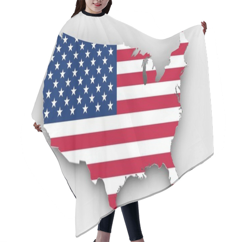 Personality  USA Map Hair Cutting Cape